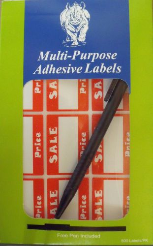 500 Rectangle Sale Price Multi Purpose Retail Store Stickers/Labels Supplies