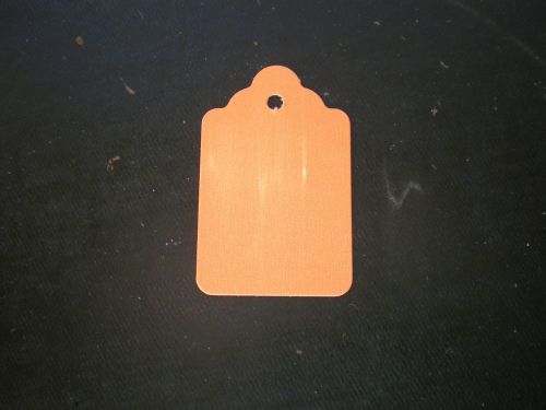1,000 #5 Price Tags Fluorescent Orange No Strings - 1-1/8 inch wide x 1-3/4 inch