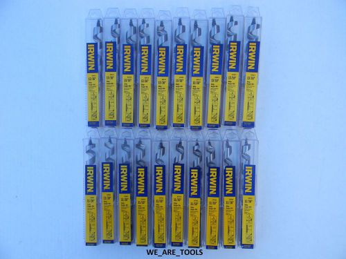 New 20 pc irwin 7-1/2&#034; ship auger drill bit set wood boring 11/16&#034;, 13/16&#034; nail for sale