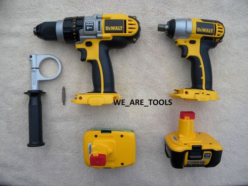 Dewalt 18v dcd950 hammer drill,dc820 1/2&#034; impact wrench,2 dc9180 battery 18 volt for sale