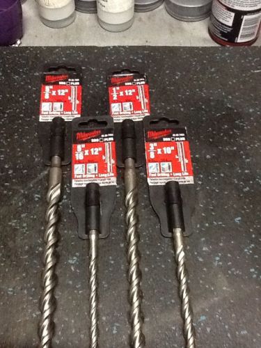 New milwaukee hammer drill bits sds plus. lot for sale