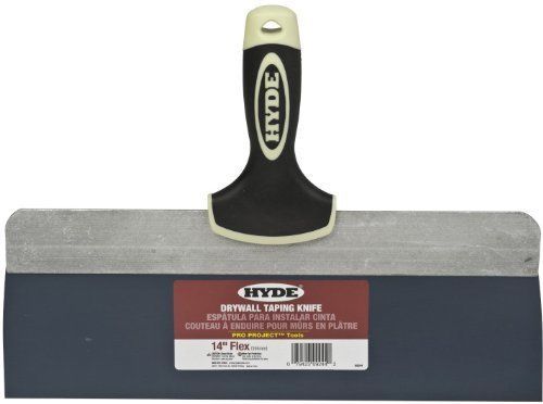 Hyde Tools 9244 14-Inch Pro Project Taping Knife with Extruded Back, Blue Steel
