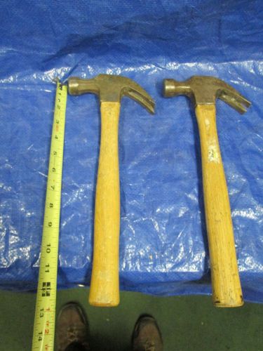 2 Standard Claw Hammers, Wood Handles