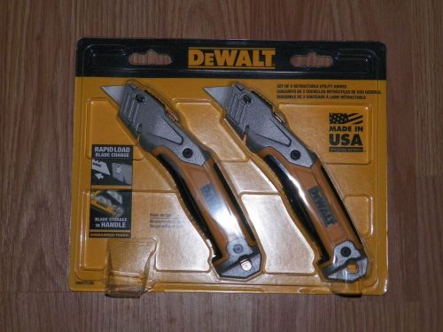 2 Pack Dewalt Retractable Utility Knives with Blade Storage DWHT71700