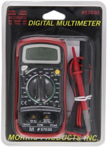 NEW Morris Products 57030 Digital Multimeter with Rubber Holster FREE SHIPPING