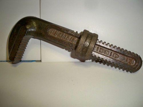 VINTAGE RIDGID 12 INCH PIPE WRENCH JAW AND JAW NUT , ALUMINUM ? MADE IN U.S.A. !