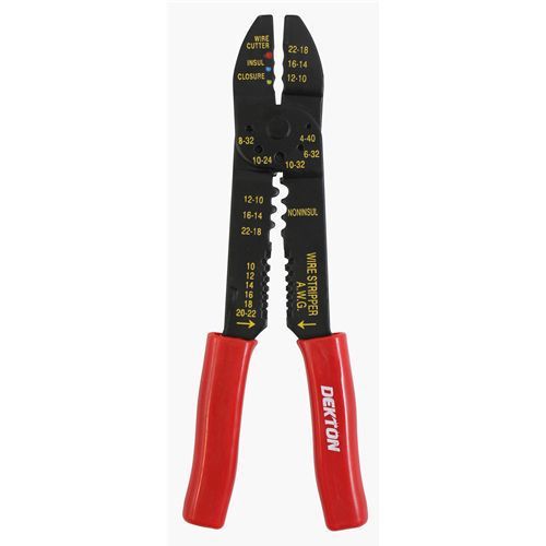 Dekton 9&#034; Crimping Tool Electrical Wire Cutting Stripping