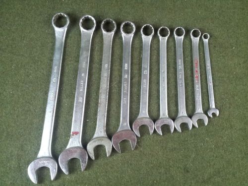 Giller 9 Piece Box / Open End Wrench Set 1&#034; to 3/8&#034;