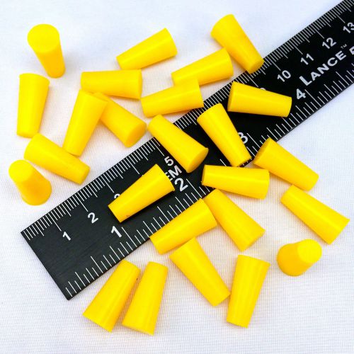 25Pc 1/4&#034; X 3/8&#034; Silicone Rubber Tapered Stopper Plugs Powder Coating Paint