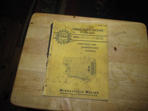 Minneapolis Moline 165-4A and 206A-4A Power Units Repair Catalog R-1128