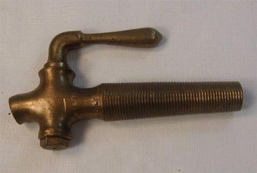 Antique solid brass hit &amp; miss steam engine train drain valve cock 1/2&#034; nice for sale