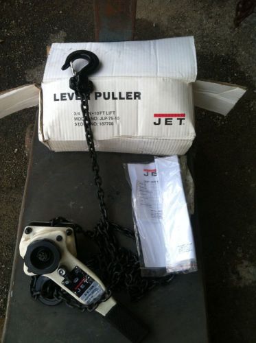 Jet 3/4 Ton JLP-75-10 Lever Puller 10ft Lift