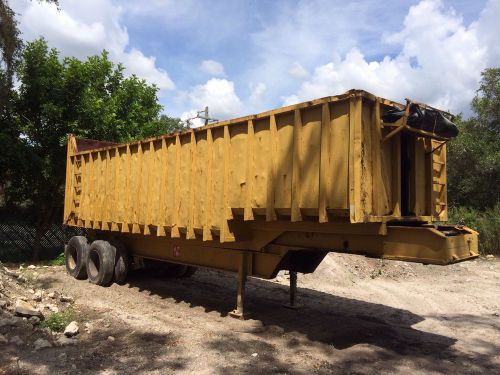 tractor dump trailer tandem axle trash hauler