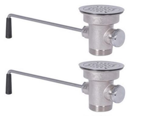 2 Pack Twist Handle Waste Valve 3-1/2&#034; Sink Opening, 2&#034; or 1-1/2&#034; Drain Outlet