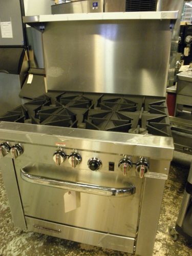 New southbend s36a nat gas six burner range w/ full size convection baking oven for sale