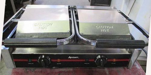 Adcraft double panini/sandwich grill with grooved plates  19&#034; for sale