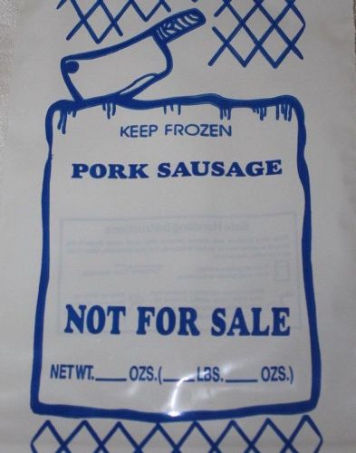 200 - 1 LB Pork Sausage Bags Ground Meat Chub Freezer FREE SHIPPING
