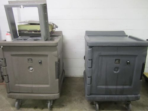 2 Cambro Mobile Hot Food Holding Cabinet CMBH1826L Non-Working Pair