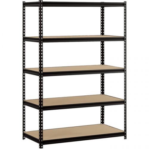 Edsal maxi-rack 5-shelf unit -48in w x 24in d x 72in h, # ur245l-blk for sale