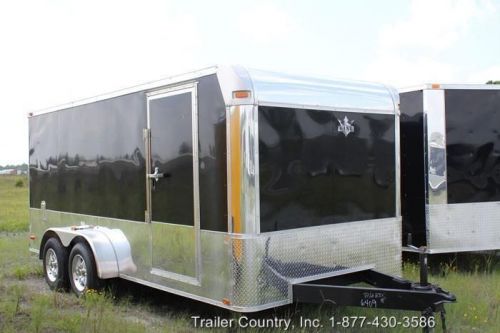 NEW 2015 7 X 16 7X16 ENCLOSED CARGO MOTORCYCLE TRAILER - LOADED W/ OPTIONS ! ! !