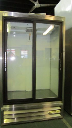 Beverage-Air sliding glass doors black display merchandiser refrigerator