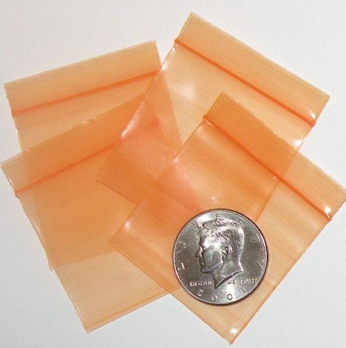 200 mini ziplock bags Orange 2 x 2 in.  Apple reclosable baggies 2020