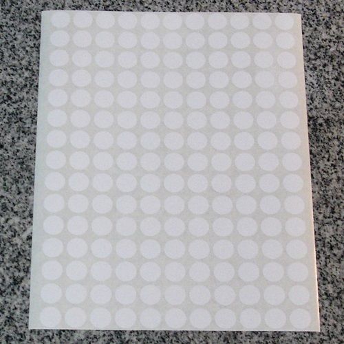 1,650 White Code Circle Sticky Labels 13 mm Dot Stickers, Tags, Self Adhesive