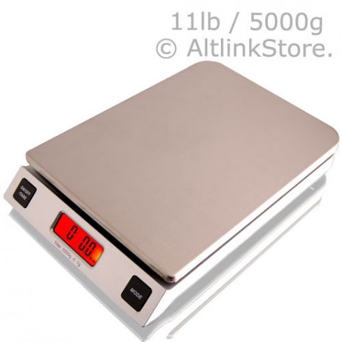 Saga digital kitchen scale 11lb 5kg x1g oz diet food stainless steel postal w/st for sale