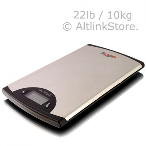 Saga digital kitchen scale 22 lb 10 kg x2g 0.1oz diet food weight postal w/11/st for sale