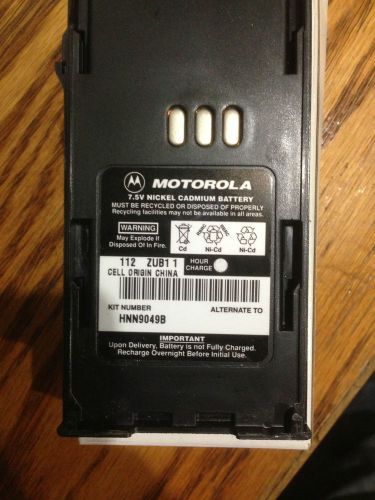 OEM Motorola P1225 Battery HNN9049B 7.5V NiCad Rechargable