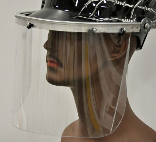 (2) condor faceshield visor, polycarb, clr, 8x15-1/2in for sale