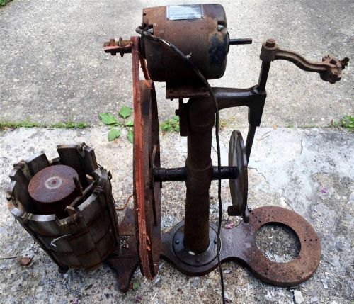 Antique Cast Iron Electric Butter Churn &amp; Ice Cream Maker 4 Restoration AMAZING!