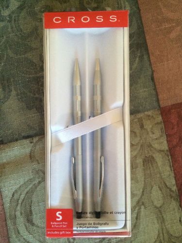 Cross Classic Century Satin Chrome Pen/Pencil Set AT0081S-14