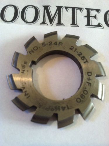 NEW INVOLUTE GEAR CUTTER #5 24P 21-25T 14.5PA 7/8&#034;bore HS NATIONAL