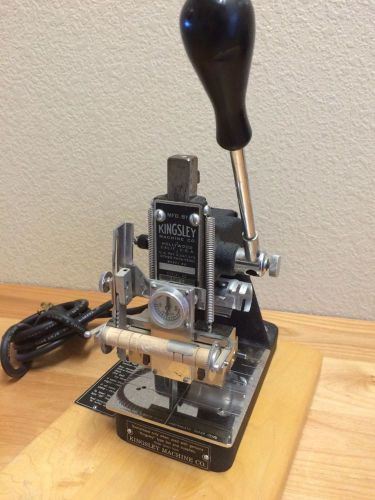 Kingsley Model M-60 Imprinting Machine - Hot Foil Stamp Press