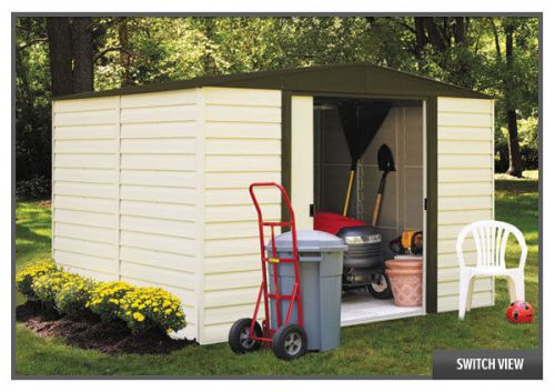 Arrow Sheds Vinyl Coated Steel Outdoor Storage Shed - Dallas 10&#039; x 12&#039; - VD1012