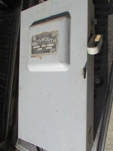Wadsworth 200AMP 230AC 3POLE  #8723 Fuse Panel Breaker