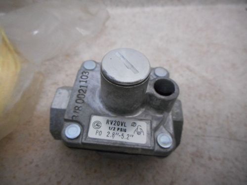 Maxitrol RV20VL 3/8&#034; Gas Pressure Regulator w/ Instuctions, New, Aluminum Body