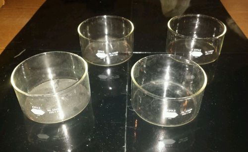 Lot of 6- kimax glass 100 x 50mm crystallizing dish 23000 for sale