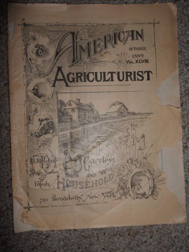 1889 American Agriculturist, Cover: Vice President Levi Morton&#039;s Home On Hudson
