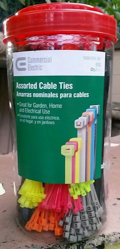 Commercial Electric Assorted Cable Ties 450 Qty