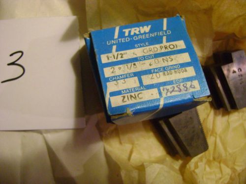 trw 2 and 1/8-20 die chasers nos