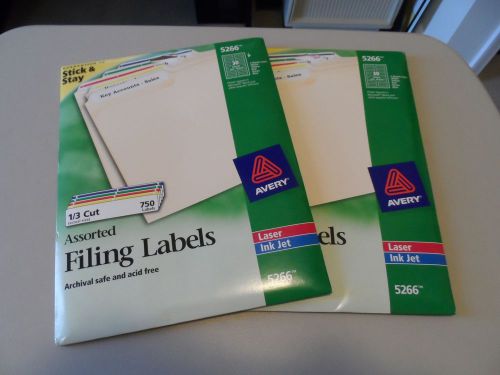 Avery No. 5266 Laser / Ink Jet Labels (1/3 cut - 750 Labels) new