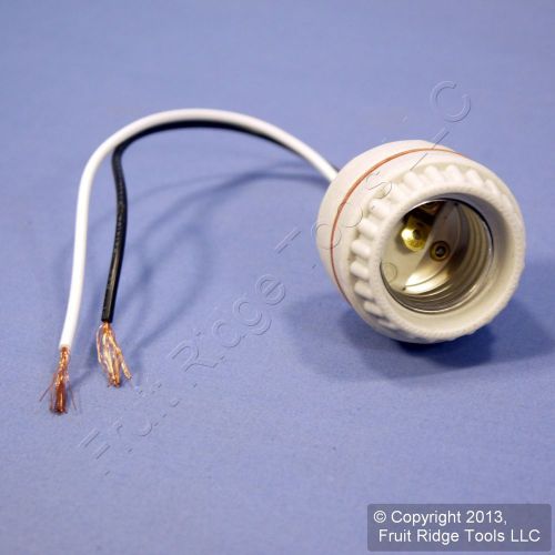 Leviton 2-piece ring-type porcelain light socket lamp holder incandescent 8101 for sale
