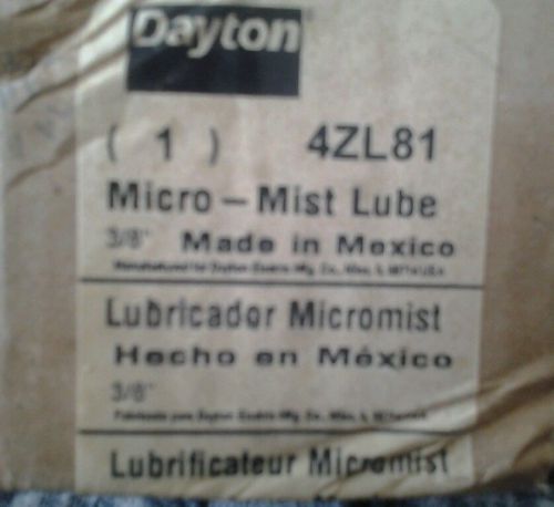NEW dayton 3/8&#034; micro mist lubricator 4zl81