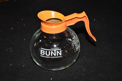 BUNN 12 Cup Coffee Pot Decaffeinated Orange Commercial Glass BUNN Airpot MINT!!!