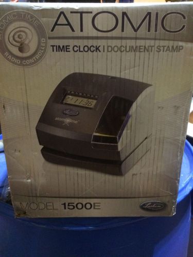 Lathem 1500E Atomic Electronic Time Clock Recorder &amp; Document Stamp  *New in Box