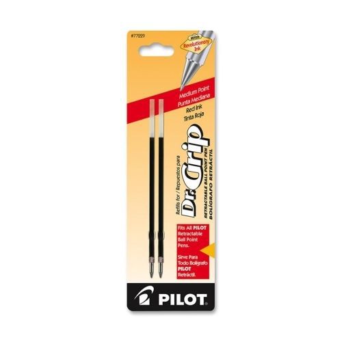 Pilot Dr. Grip &amp; BPS Retract Ballpoint Pen Refill - 1mm -Red- 2/Pack - PIL77229