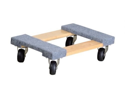 Carpeted Oak Movers Dolly 18&#034; wide x 30&#034; long with Hard Wheel 1000# Capacity