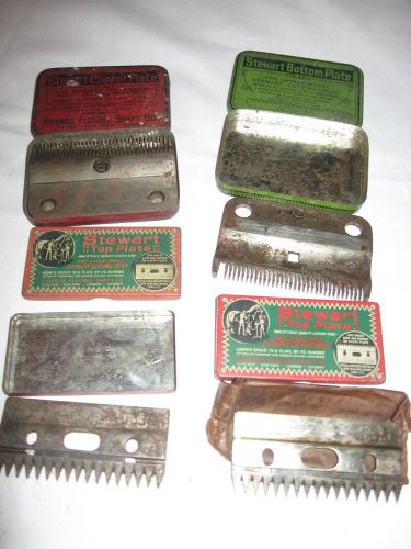 Antique Stewart Clippers Original Tins Early 1900&#039;s Group of Four Tins 5 Plates